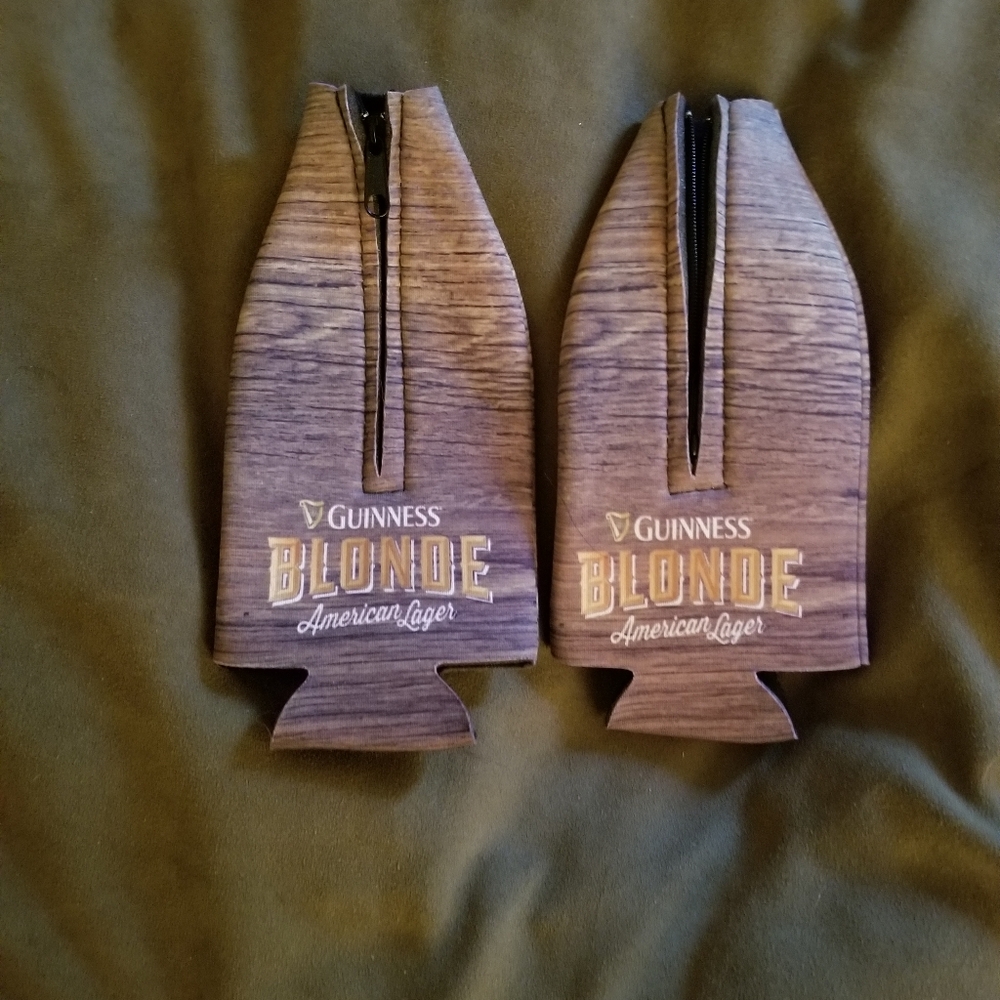 Guinness Blonde Bottle Koozies Set Of 2